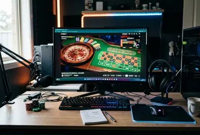 Roulette wheel and table layout